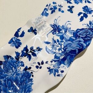 Shabby Chic Blue and White Floral Plate